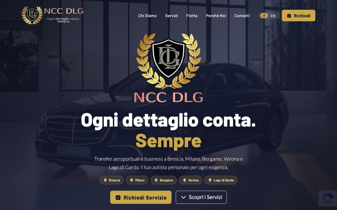 Esempio di sito web realizzato da Getly