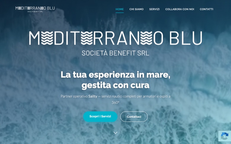 Sito Mediterraneo Blu servizi nautici